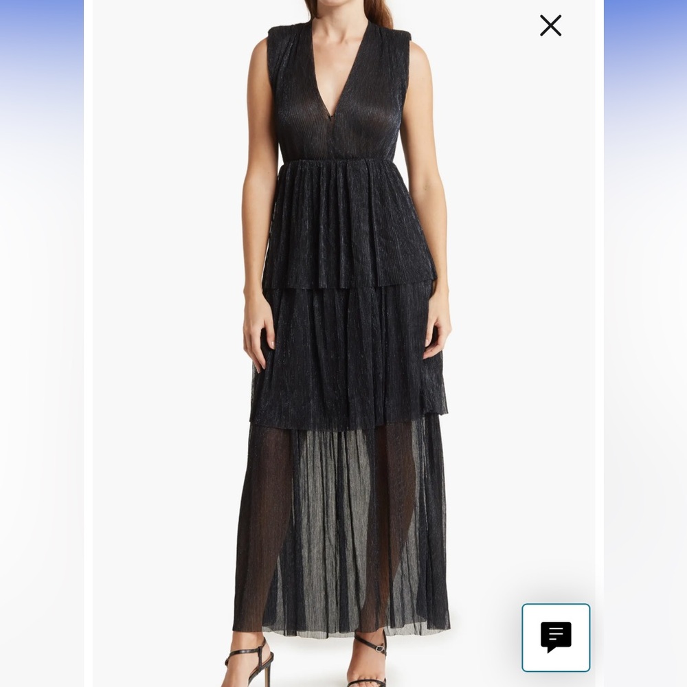 MELLODAY V-Neck Tiered Maxi Dress
